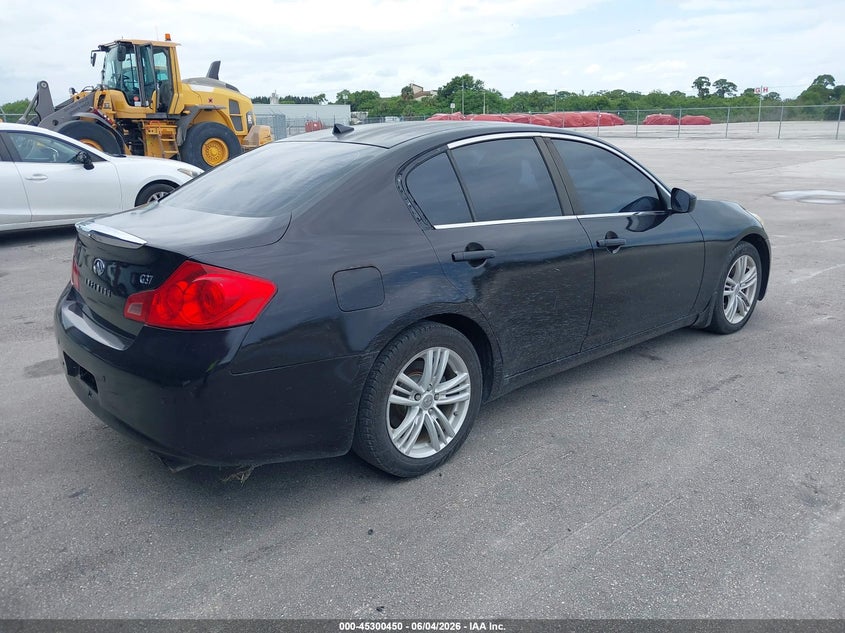 2012 Infiniti G VIN JN1CV6AP4CM626518 IAAI salvage auction — LEFT FRONT, Salvage Title, sold $325 on 2026-07-22 (photo 4)