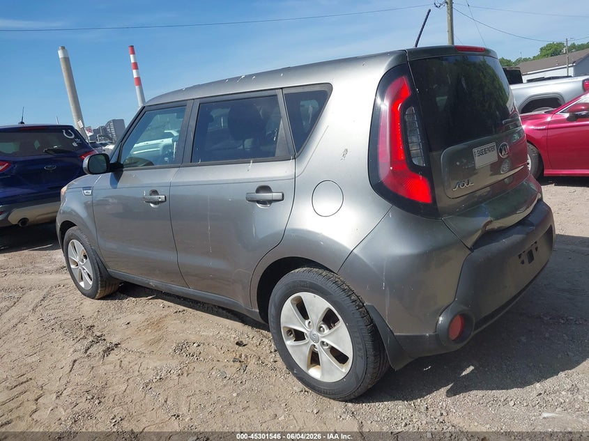 2015 Kia Soul VIN KNDJN2A27F7140452 IAAI salvage auction — NORMAL WEAR, Clear (Indiana), sold $650 on 2026-07-15 (photo 3)