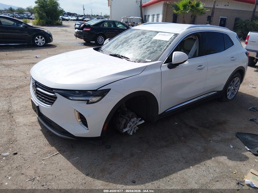 2021 Buick Envision VIN LRBAZLR43MD080800 IAAI salvage auction — LEFT & RIGHT, Salvage Title, sold $3,200 on 2026-07-09 (photo 2)