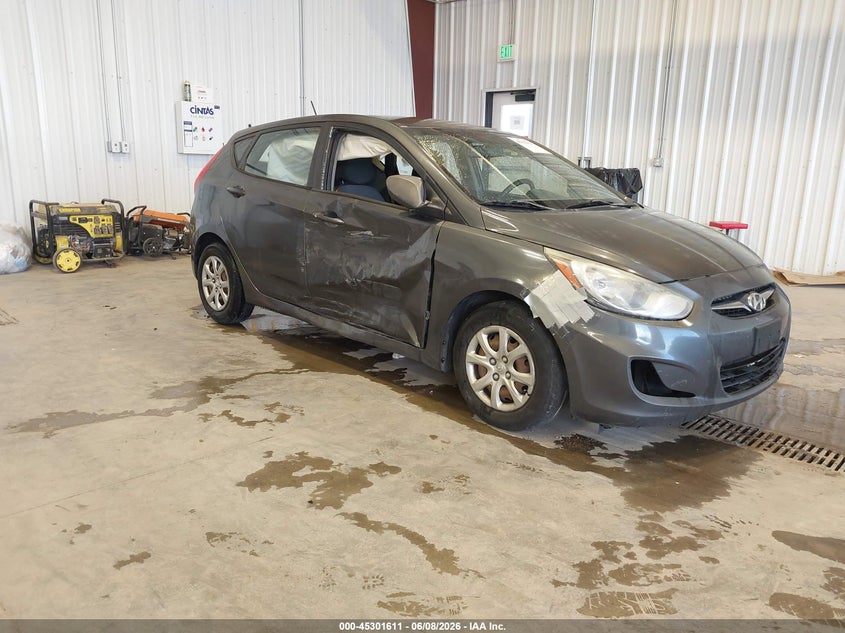 2012 Hyundai Accent VIN KMHCT5AE0CU011164 IAAI salvage auction — RIGHT SIDE, Salvage Title, sold $350 on 2026-07-13 (photo 1)