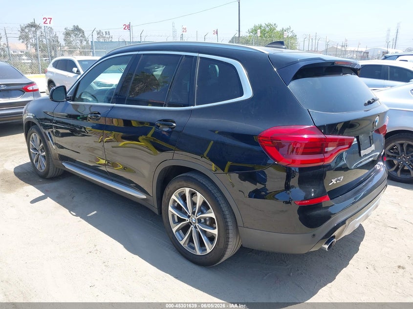 2019 BMW X3 VIN 5UXTR7C50KLF31673 IAAI salvage auction — REAR END, Salvage Title, sold $7,900 on 2026-07-22 (photo 3)