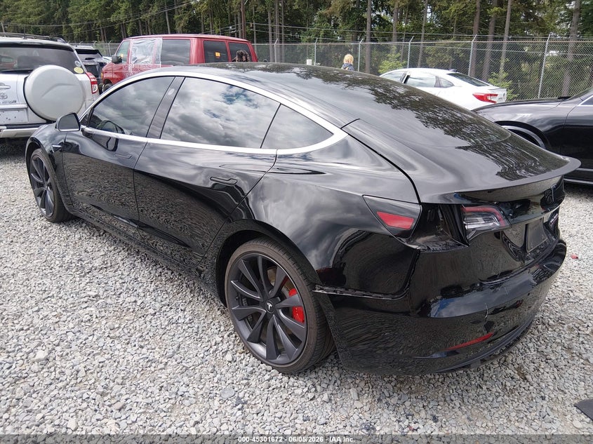 2020 Tesla Model 3 VIN 5YJ3E1EC2LF741943 IAAI salvage auction — REAR END, Salvage Title, sold $7,700 on 2026-07-12 (photo 3)
