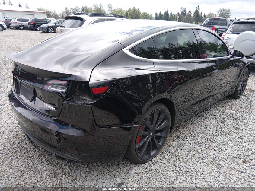 2020 Tesla Model 3 VIN 5YJ3E1EC2LF741943 IAAI salvage auction — REAR END, Salvage Title, sold $7,700 on 2026-07-12 (photo 4)