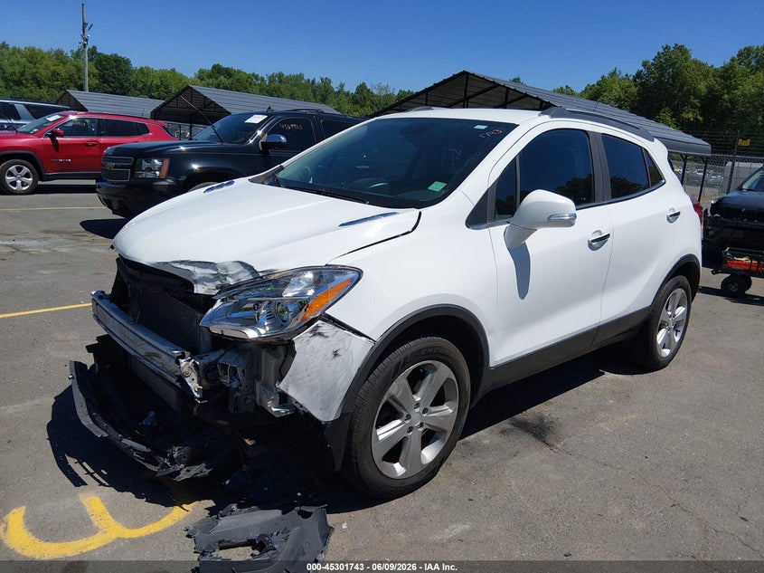 2016 Buick Encore VIN KL4CJFSB8GB736124 IAAI salvage auction — FRONT END, Salvage Title, sold $900 on 2026-07-09 (photo 2)