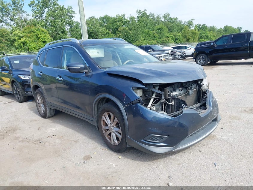 2015 Nissan Rogue VIN KNMAT2MT1FP583383 IAAI salvage auction — FRONT END, Salvage (Louisiana), sold $1,350 on 2026-07-28 (photo 1)