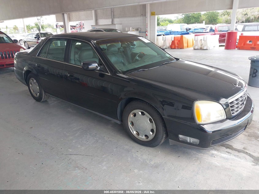 2001 Cadillac De ville VIN 1G6KE54Y91U252950 IAAI salvage auction — NORMAL WEAR, Clear (New York), sold $450 on 2026-07-08 (photo 1)