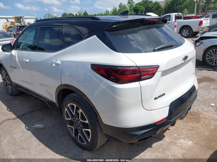 2023 Chevrolet Blazer VIN 3GNKBERS2PS176661 IAAI salvage auction — FRONT END, Salvage (Oklahoma), sold $8,700 on 2026-07-29 (photo 3)