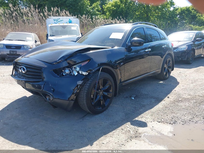 2015 Infiniti Qx70 VIN JN8CS1MW1FM481443 IAAI salvage auction — FRONT END, Salvage Title, sold $2,100 on 2026-07-16 (photo 2)
