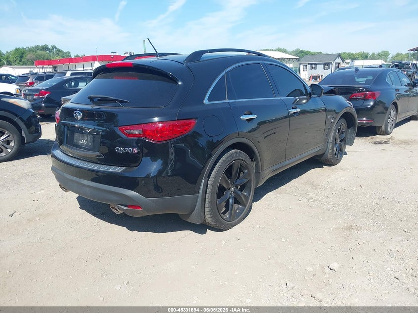 2015 Infiniti Qx70 VIN JN8CS1MW1FM481443 IAAI salvage auction — FRONT END, Salvage Title, sold $2,100 on 2026-07-16 (photo 4)