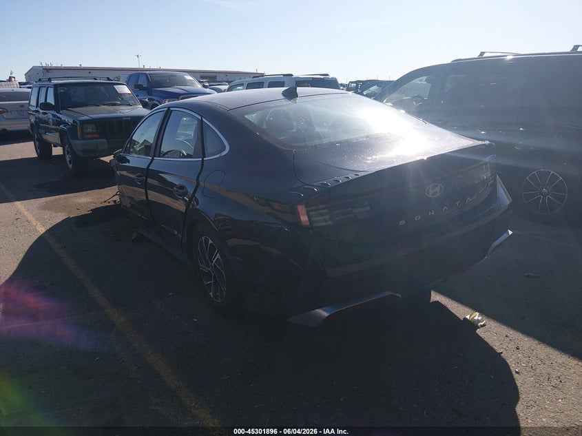 2026 Hyundai Sonata VIN KMHL24JJ9TA164900 IAAI salvage auction — FRONT & REAR, Salvage Title, sold $2,050 on 2026-07-07 (photo 3)