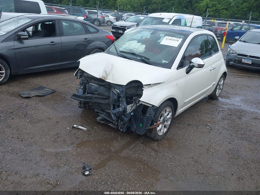 2017 Fiat 500 VIN 3C3CFFCR4HT544013 IAAI salvage auction — FRONT END, Salvage (Iowa), sold $350 on 2026-07-29 (photo 2)