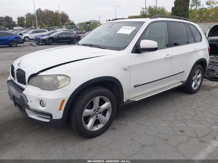 2008 BMW X5 VIN 5UXFE43538L034243 IAAI salvage auction — FRONT END, Salvage (California), sold $825 on 2026-07-09 (photo 2)