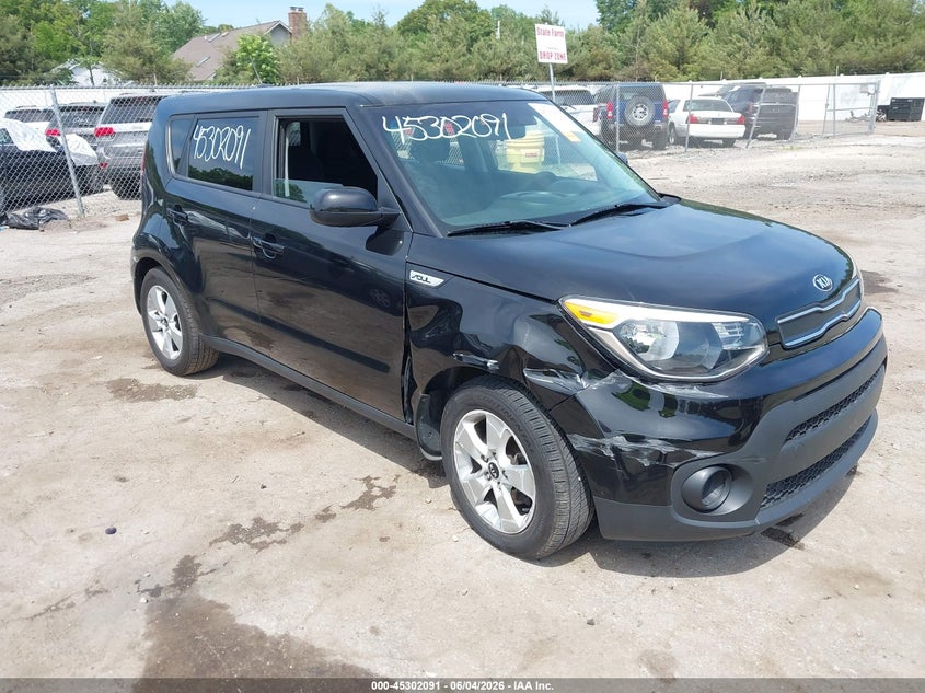 2019 Kia Soul VIN KNDJN2A2XK7917541 IAAI salvage auction — LEFT SIDE, Salvage Title, sold $75 on 2026-07-28 (photo 1)