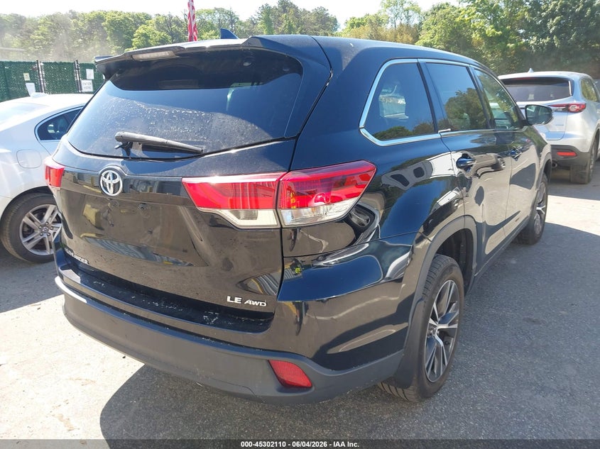 2017 Toyota Highlander VIN 5TDBZRFH6HS381779 IAAI salvage auction — NORMAL WEAR, Salvage Title, sold $10,600 on 2026-07-14 (photo 4)