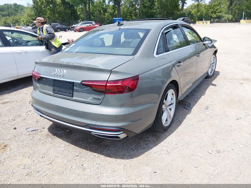 2023 Audi A4 VIN WAUEAAF49PN003217 IAAI salvage auction — FRONT END, Salvage Title, sold $4,575 on 2026-07-15 (photo 4)