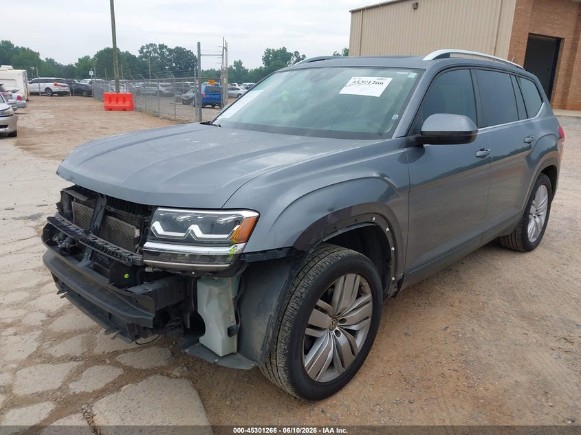 2019 Volkswagen Atlas VIN 1V2WR2CA2KC605136 IAAI salvage auction — FRONT END, Salvage (North Carolina), sold $3,975 on 2026-07-27 (photo 2)