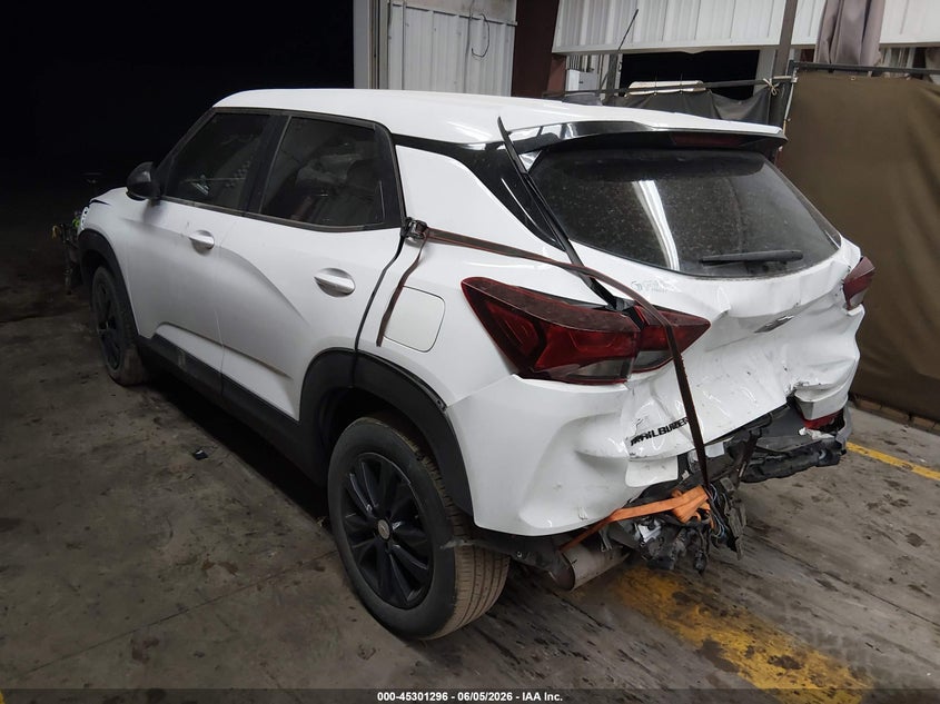 2022 Chevrolet Trailblazer VIN KL79MMS23NB135435 IAAI salvage auction — FRONT & REAR, Salvage (Arizona), sold $1,700 on 2026-07-28 (photo 3)