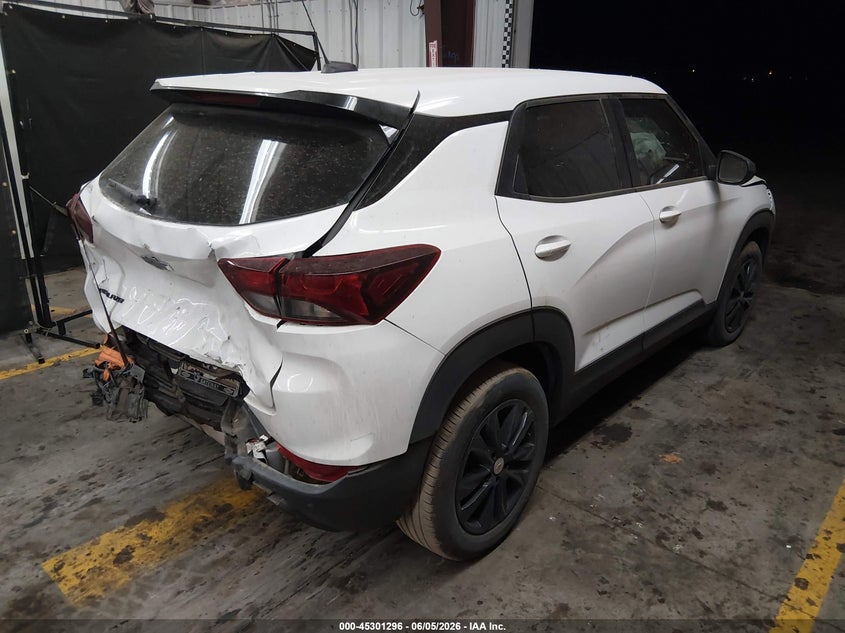 2022 Chevrolet Trailblazer VIN KL79MMS23NB135435 IAAI salvage auction — FRONT & REAR, Salvage (Arizona), sold $1,700 on 2026-07-28 (photo 4)