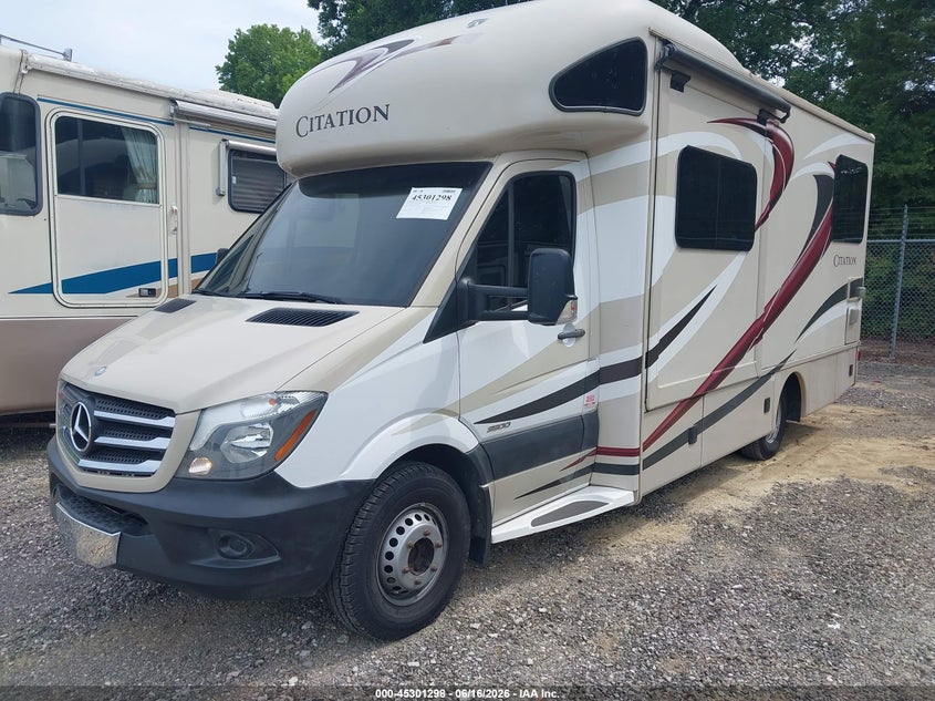 2015 Mercedes-benz Sprinter VIN WDAPF4CC0F9601619 IAAI salvage auction — EXTERIOR BURN, Clear (Tennessee), sold $11,100 on 2026-07-08 (photo 2)