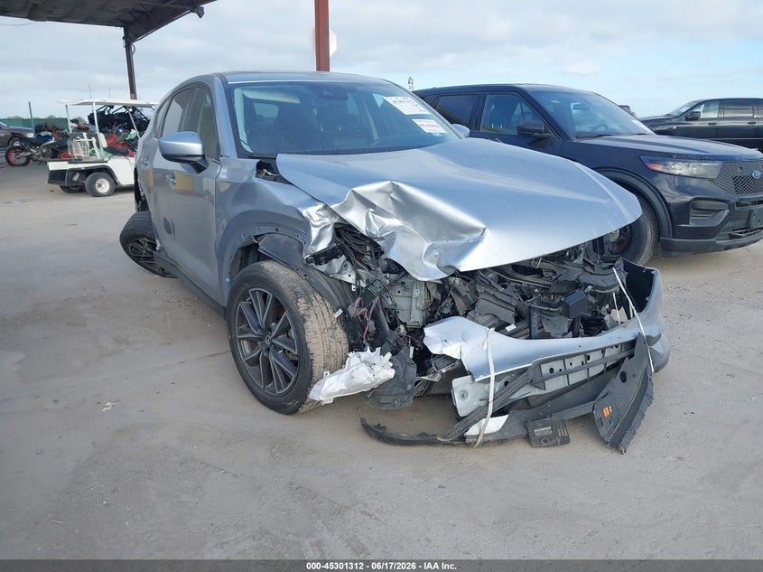 2018 Mazda Cx-5 VIN JM3KFACM0J0346599 IAAI salvage auction — FRONT END, Wait Title, sold $1,800 on 2026-08-24 (photo 1)