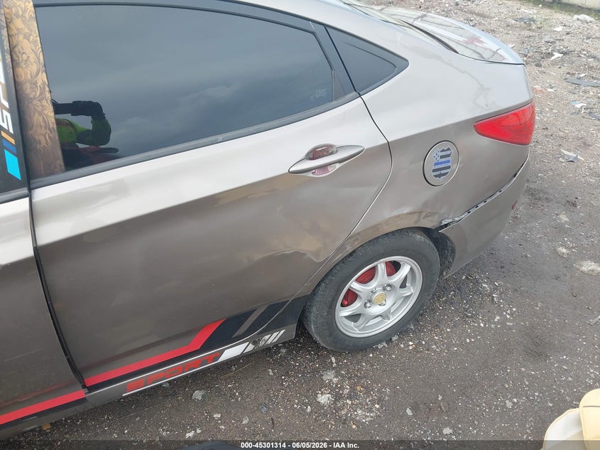 2013 Hyundai Accent VIN KMHCT4AE1DU349491 IAAI salvage auction — LEFT SIDE, Salvage Title, sold $625 on 2026-07-24 (photo 6)