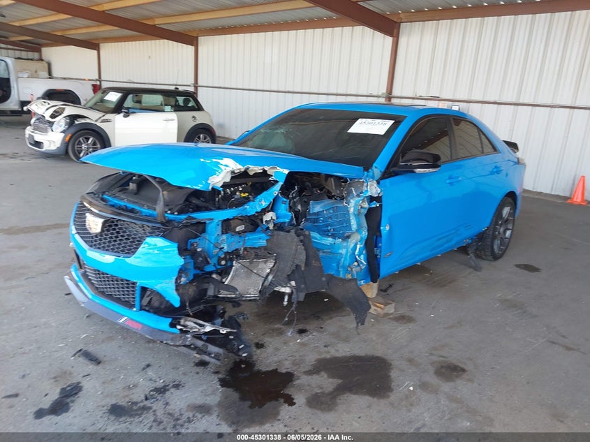 2023 Cadillac Ct4-v VIN 1G6DL5RP4P0511035 IAAI salvage auction — LEFT FRONT, Salvage (California), sold $13,050 on 2026-08-24 (photo 2)