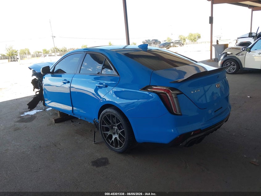 2023 Cadillac Ct4-v VIN 1G6DL5RP4P0511035 IAAI salvage auction — LEFT FRONT, Salvage (California), sold $13,050 on 2026-08-24 (photo 3)