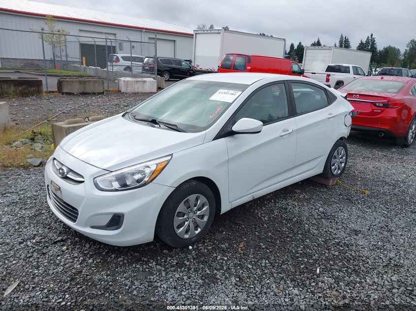2017 Hyundai Accent VIN KMHCT4AE4HU362452 IAAI salvage auction — REAR END, Salvage Title, sold $1,100 on 2026-07-22 (photo 2)