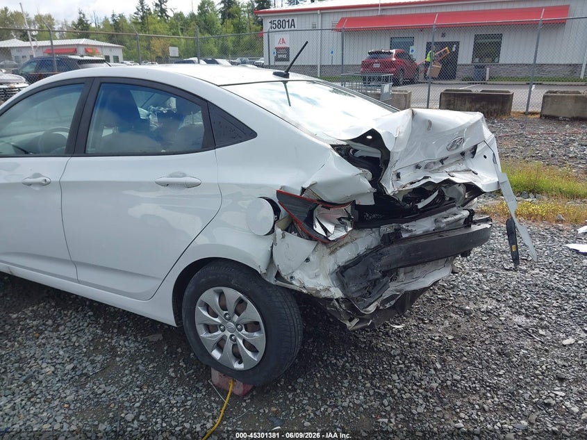 2017 Hyundai Accent VIN KMHCT4AE4HU362452 IAAI salvage auction — REAR END, Salvage Title, sold $1,100 on 2026-07-22 (photo 6)