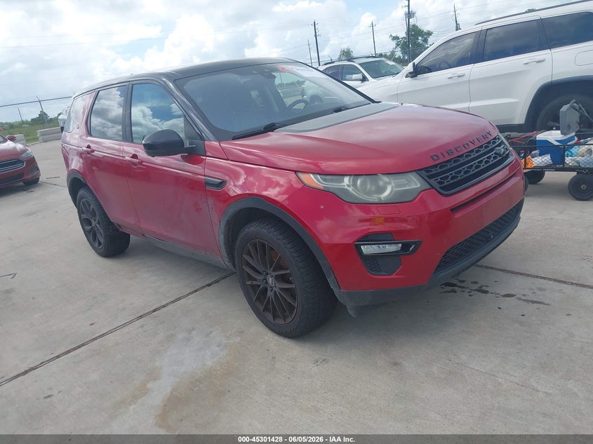 2016 Land rover Discovery sport VIN SALCR2BG8GH587125 IAAI salvage auction — NORMAL WEAR, Original (Texas), sold $1,050 on 2026-07-10 (photo 1)