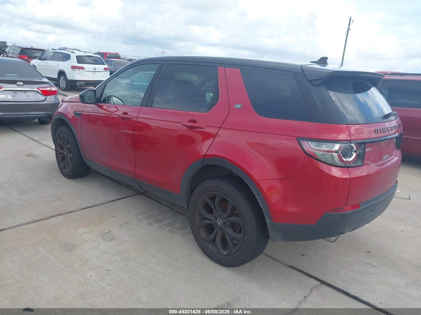 2016 Land rover Discovery sport VIN SALCR2BG8GH587125 IAAI salvage auction — NORMAL WEAR, Original (Texas), sold $1,050 on 2026-07-10 (photo 3)