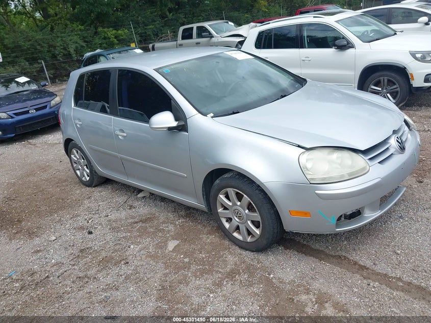 2009 Volkswagen Golf VIN WVWDA71K49W141218 IAAI salvage auction — LEFT FRONT, Clear (Indiana), sold $200 on 2026-07-15 (photo 1)