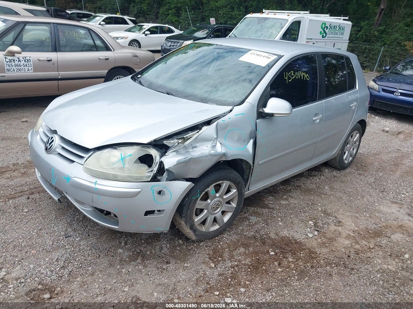 2009 Volkswagen Golf VIN WVWDA71K49W141218 IAAI salvage auction — LEFT FRONT, Clear (Indiana), sold $200 on 2026-07-15 (photo 2)