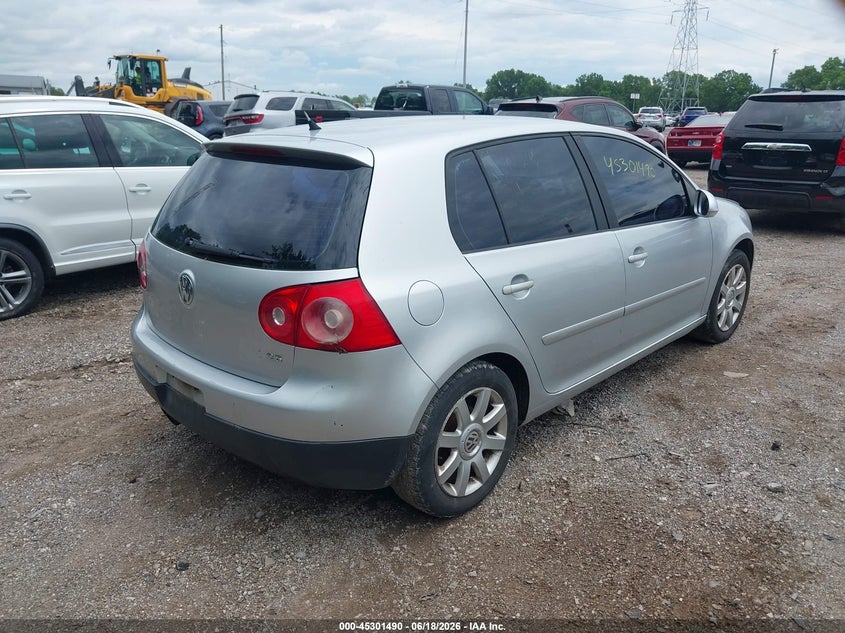 2009 Volkswagen Golf VIN WVWDA71K49W141218 IAAI salvage auction — LEFT FRONT, Clear (Indiana), sold $200 on 2026-07-15 (photo 4)