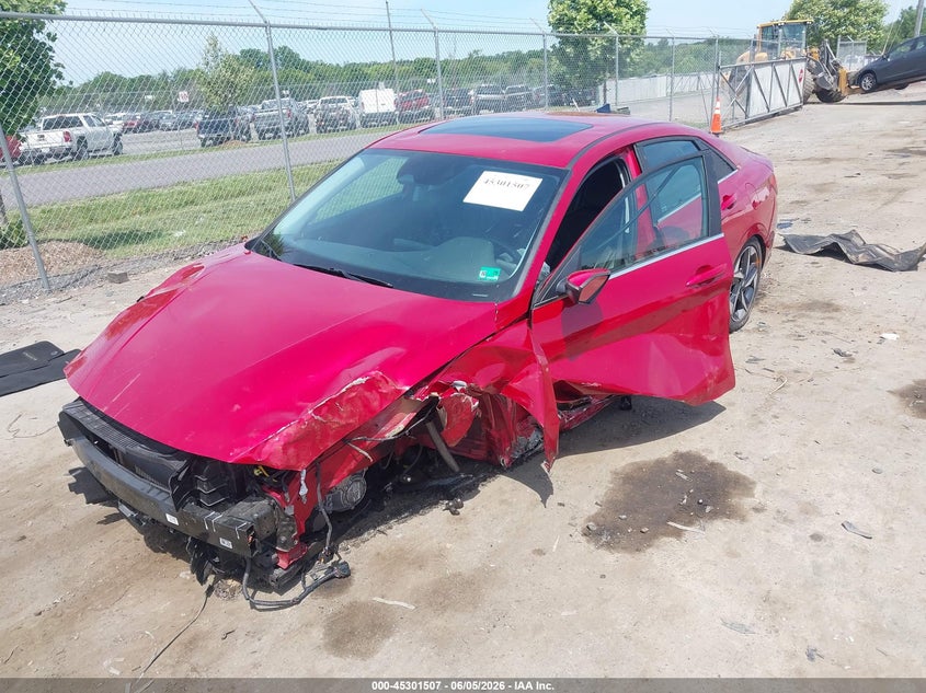 2023 Hyundai Elantra VIN KMHLN4AJ2PU052225 IAAI salvage auction — ALL OVER, Salvage Title, sold $1,750 on 2026-07-14 (photo 2)