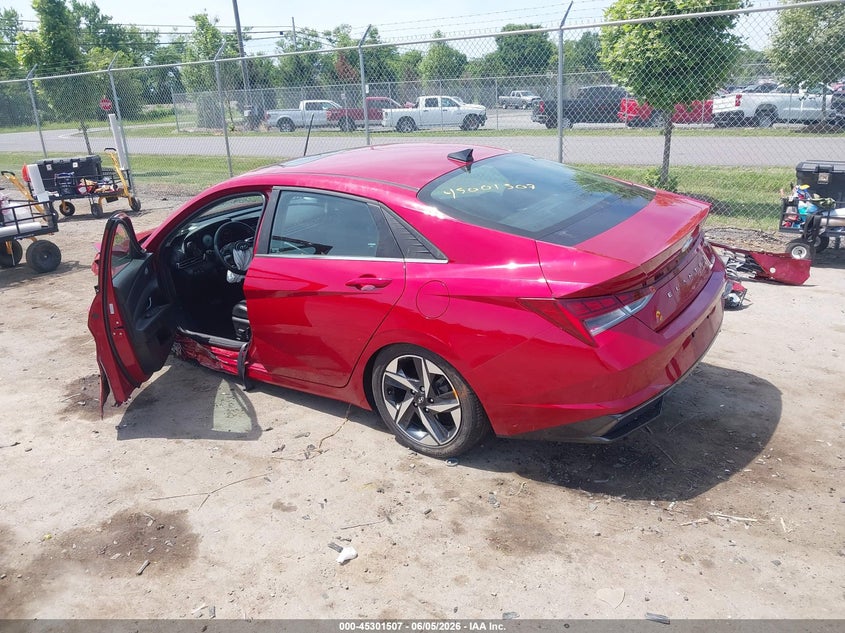 2023 Hyundai Elantra VIN KMHLN4AJ2PU052225 IAAI salvage auction — ALL OVER, Salvage Title, sold $1,750 on 2026-07-14 (photo 3)