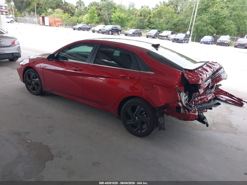 2026 Hyundai Elantra VIN KMHLS4DG0TU137180 IAAI salvage auction — REAR END, Salvage Title, sold $5,175 on 2026-07-22 (photo 3)