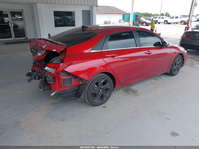 2026 Hyundai Elantra VIN KMHLS4DG0TU137180 IAAI salvage auction — REAR END, Salvage Title, sold $5,175 on 2026-07-22 (photo 4)