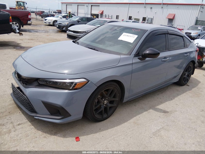2022 Honda Civic VIN 19XFL2H84NE005918 IAAI salvage auction — RIGHT FRONT, Salvage Title, sold $5,300 on 2026-07-24 (photo 2)