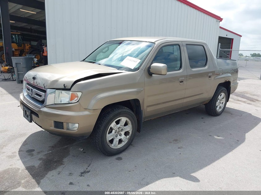 2009 Honda Ridgeline VIN 2HJYK16439H500249 IAAI salvage auction — FRONT END, Certificate Of Title (Nebraska), sold $1,100 on 2026-07-09 (photo 2)