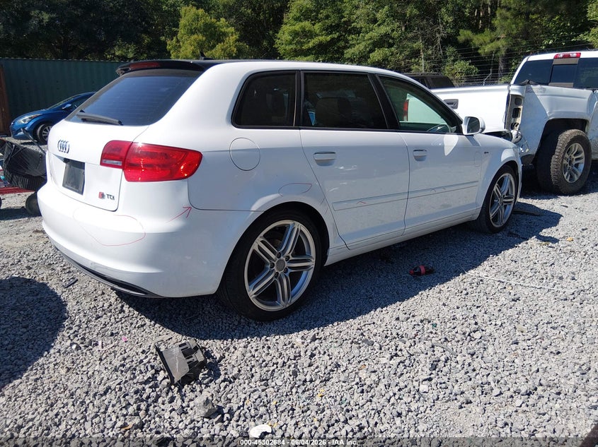 2012 Audi A3 VIN WAUKJAFM8CA091990 IAAI salvage auction — RIGHT FRONT, Salvage Title, sold $1,050 on 2026-07-14 (photo 4)