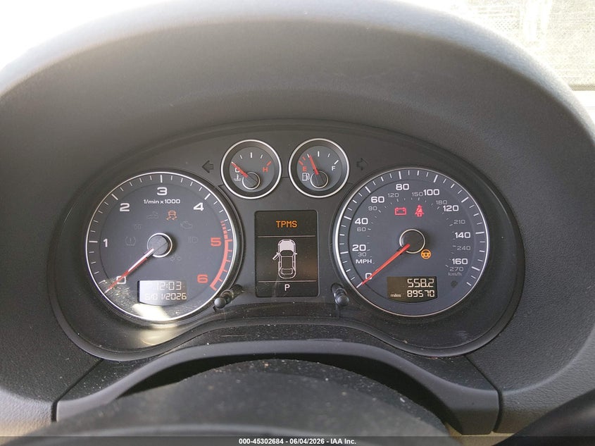2012 Audi A3 VIN WAUKJAFM8CA091990 IAAI salvage auction — RIGHT FRONT, Salvage Title, sold $1,050 on 2026-07-14 (photo 7)