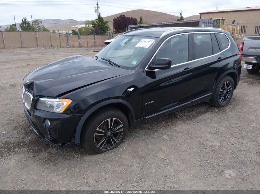 2012 BMW X3 VIN 5UXWX5C51CL725442 IAAI salvage auction — RIGHT FRONT, Salvage Title, sold $425 on 2026-07-10 (photo 2)