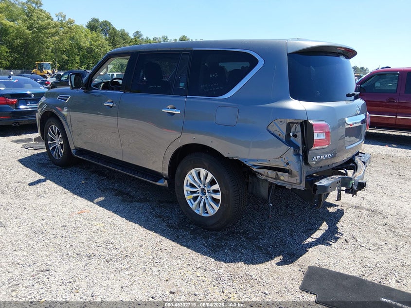 2020 Nissan Armada VIN JN8AY2NC2LX518025 IAAI salvage auction — REAR END, Salvage Title, sold $9,450 on 2026-07-22 (photo 3)