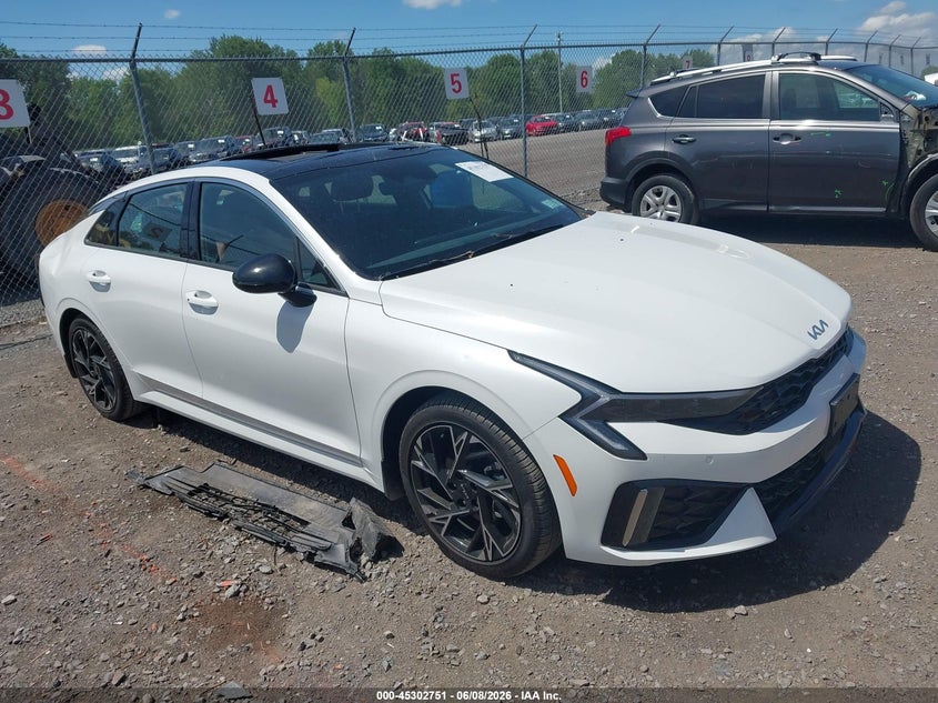 2025 Kia K5 VIN KNAG64J75S5383226 IAAI salvage auction — ROOF, Salvage Title, sold $9,400 on 2026-07-09 (photo 1)