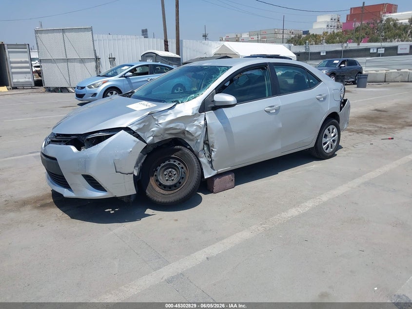 2014 Toyota Corolla VIN 5YFBURHE0EP142797 IAAI salvage auction — FRONT & REAR, Salvage Title, sold $1,600 on 2026-07-22 (photo 2)