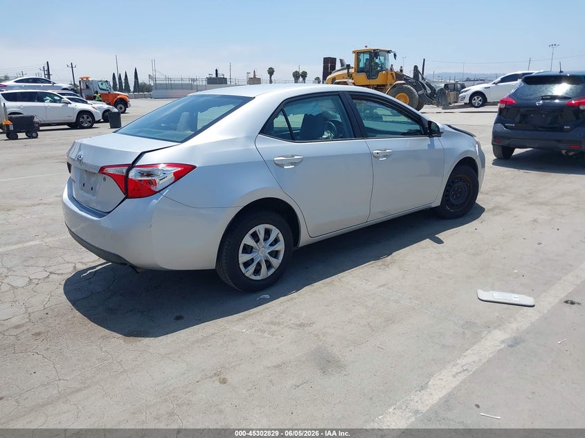 2014 Toyota Corolla VIN 5YFBURHE0EP142797 IAAI salvage auction — FRONT & REAR, Salvage Title, sold $1,600 on 2026-07-22 (photo 4)