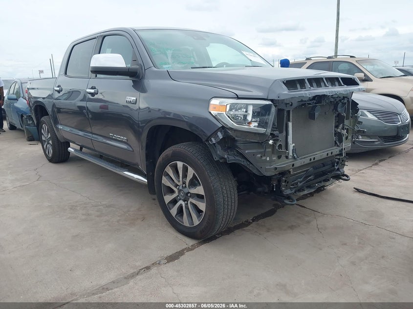 2021 Toyota Tundra VIN 5TFHY5F15MX968729 IAAI salvage auction — FRONT & REAR, Salvage Title, sold $21,000 on 2026-07-16 (photo 1)