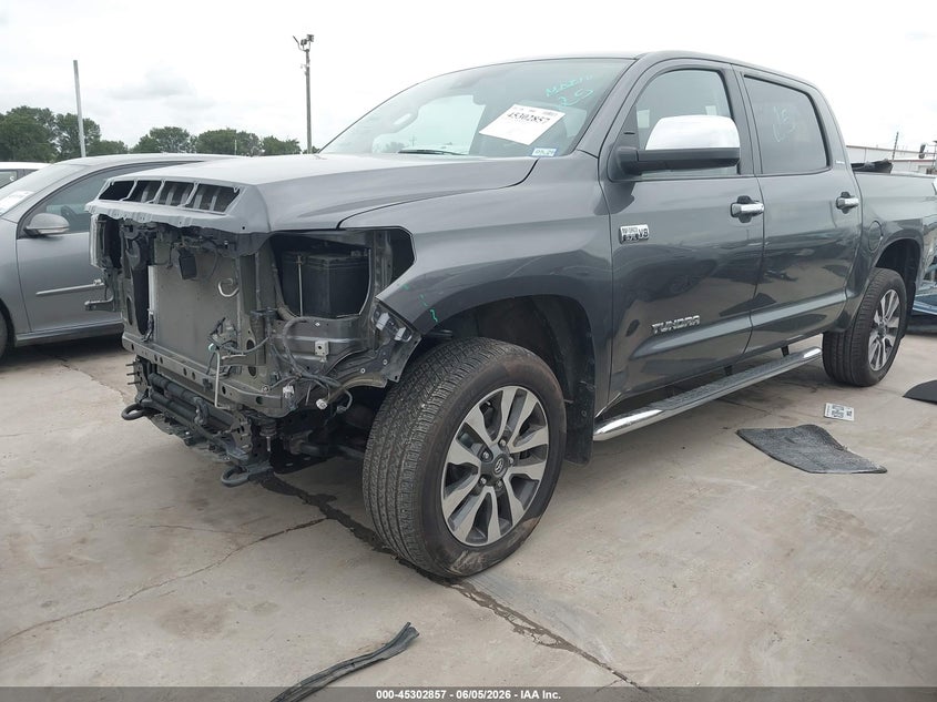 2021 Toyota Tundra VIN 5TFHY5F15MX968729 IAAI salvage auction — FRONT & REAR, Salvage Title, sold $21,000 on 2026-07-16 (photo 2)
