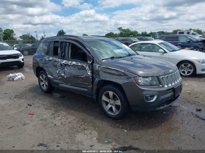 2016 Jeep Compass VIN 1C4NJDEB5GD798874 IAAI salvage auction — RIGHT SIDE, Clear (Virginia), sold $775 on 2026-08-08 (photo 1)